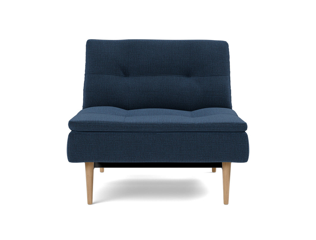 Fotoliu recliner Dublexo Styletto Light Wood, tesatura la alegere #material_414-esina-indigo-blue