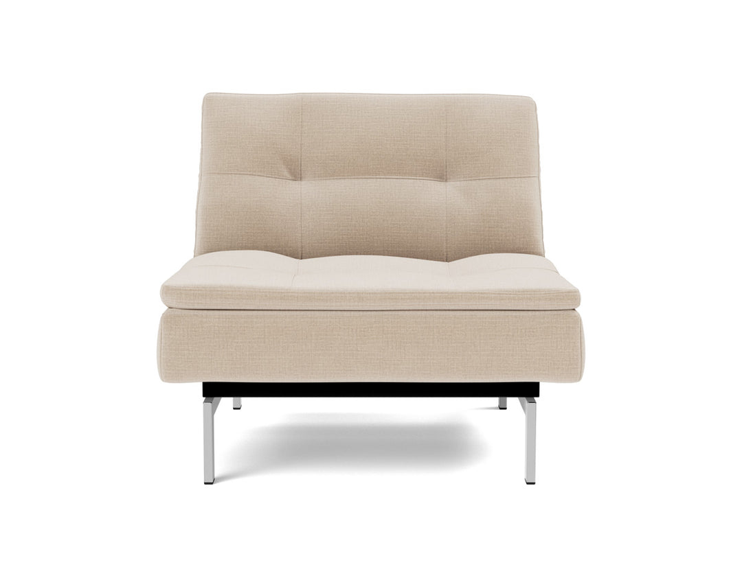 Fotoliu recliner Dublexo Chrome 115x90cm, tesatura la alegere #material_410-esina-almond