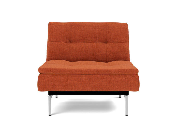Fotoliu recliner Dublexo Chrome 115x90cm, tesatura la alegere #material_412-esina-rust-orange