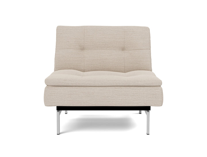 Fotoliu recliner Dublexo Chrome 115x90cm, tesatura la alegere #material_612-blida-sand-grey