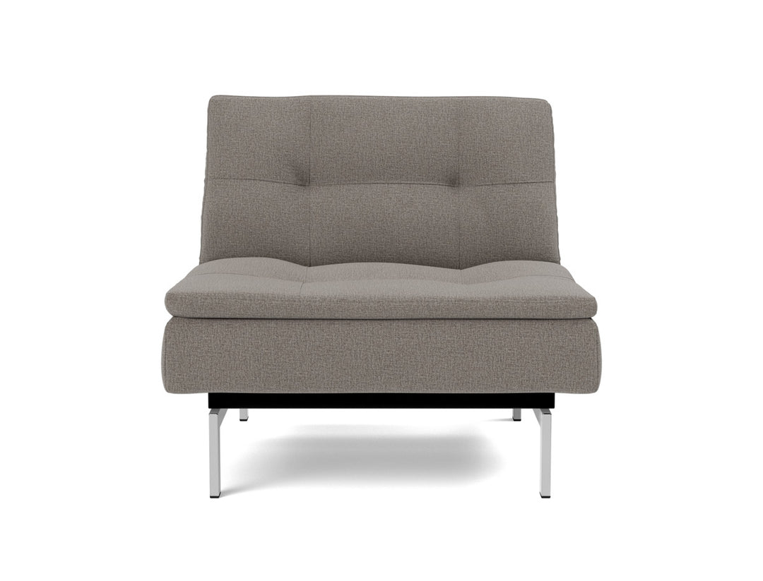 Fotoliu recliner Dublexo Chrome 115x90cm, tesatura la alegere #material_521-mixed-dance-grey