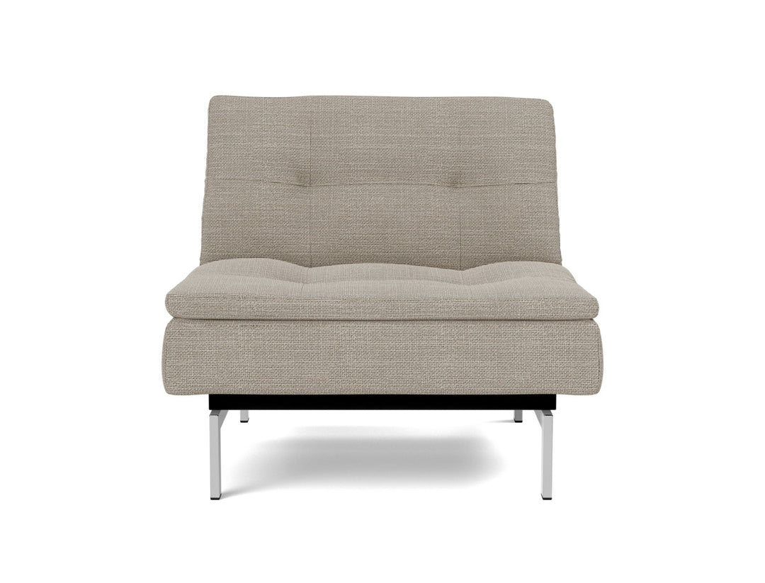 Fotoliu recliner Dublexo Chrome 115x90cm, tesatura la alegere #material_579-kenya-gravel
