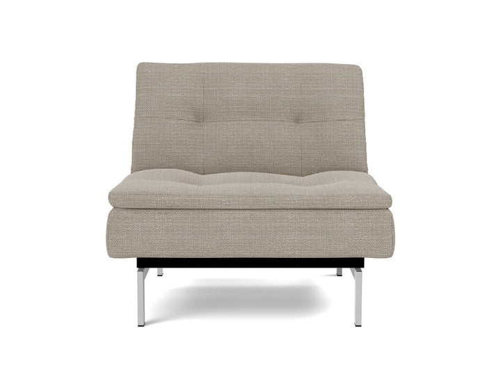 Fotoliu recliner Dublexo Chrome 115x90cm, tesatura la alegere #material_579-kenya-gravel