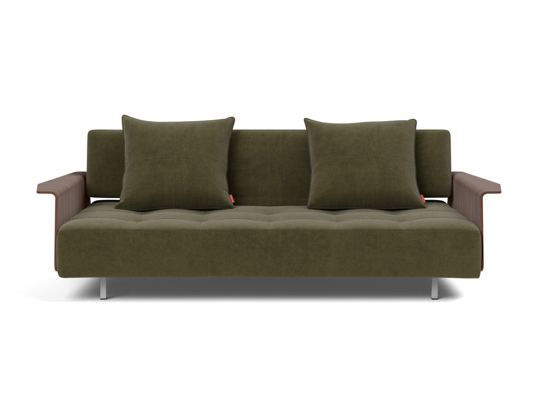 Canapea extensibila cu brate Long Horn D.E.L., tesatura la alegere #material_316-cordufine-pine-green
