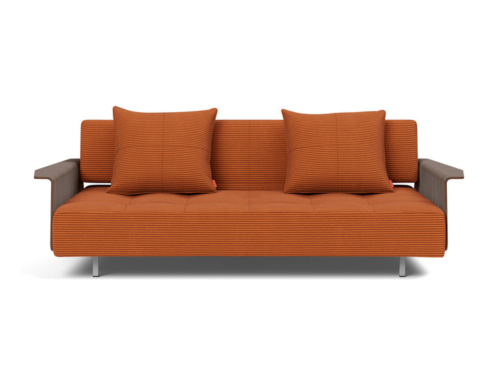 Canapea extensibila cu brate Long Horn D.E.L., tesatura la alegere #material_595-corduroy-burnt-orange