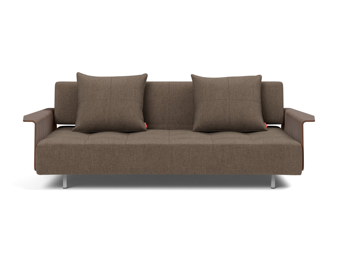 Canapea extensibila cu brate Long Horn D.E.L., tesatura la alegere #material_411-esina-cedar-brown