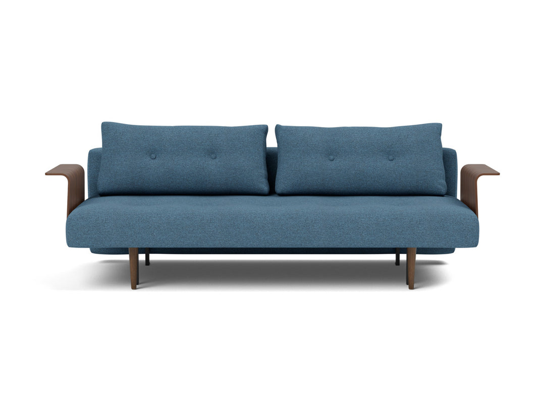 Canapea extensibila cu brate Recast Dark Styletto 140x200 cm, tesatura la alegere #material_302-weda-blue