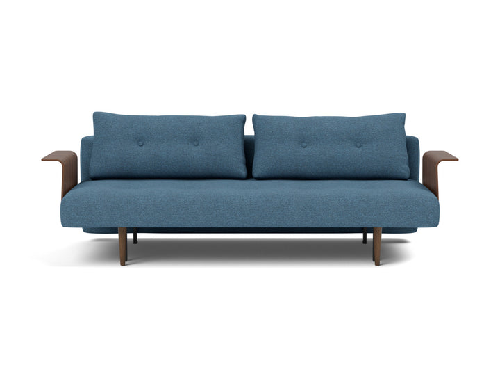 Canapea extensibila cu brate Recast Dark Styletto 140x200 cm, tesatura la alegere #material_302-weda-blue