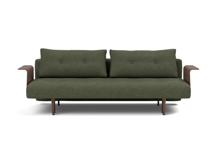 Canapea extensibila cu brate Recast Dark Styletto 140x200 cm, tesatura la alegere #material_353-taura-forest