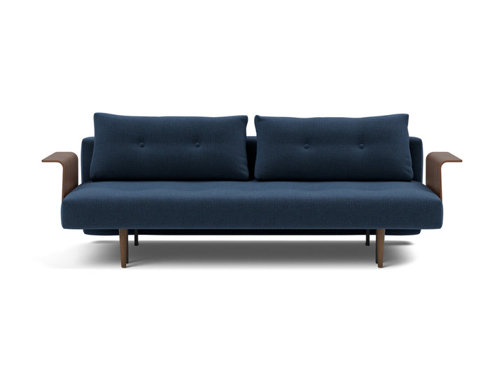 Canapea extensibila cu brate Recast Dark Styletto 140x200 cm, tesatura la alegere #material_414-esina-indigo-blue