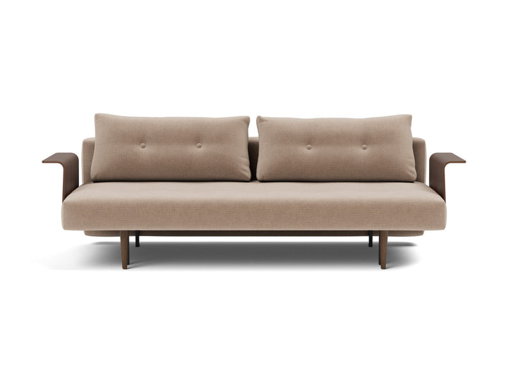 Canapea extensibila cu brate Recast Dark Styletto 140x200 cm, tesatura la alegere #material_417-esina-mocha