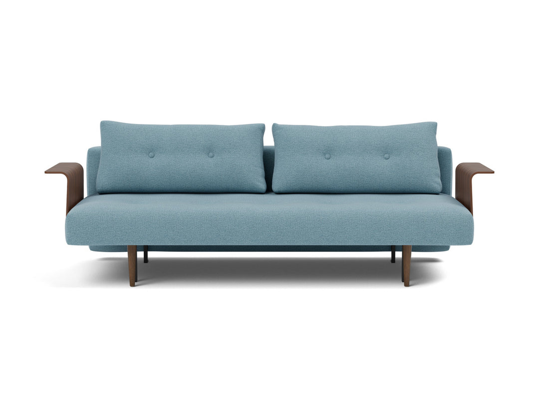 Canapea extensibila cu brate Recast Dark Styletto 140x200 cm, tesatura la alegere #material_525-mixed-dance-light-blue