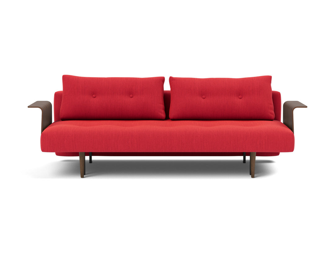 Canapea extensibila cu brate Recast Dark Styletto 140x200 cm, tesatura la alegere #material_511-elegance-red