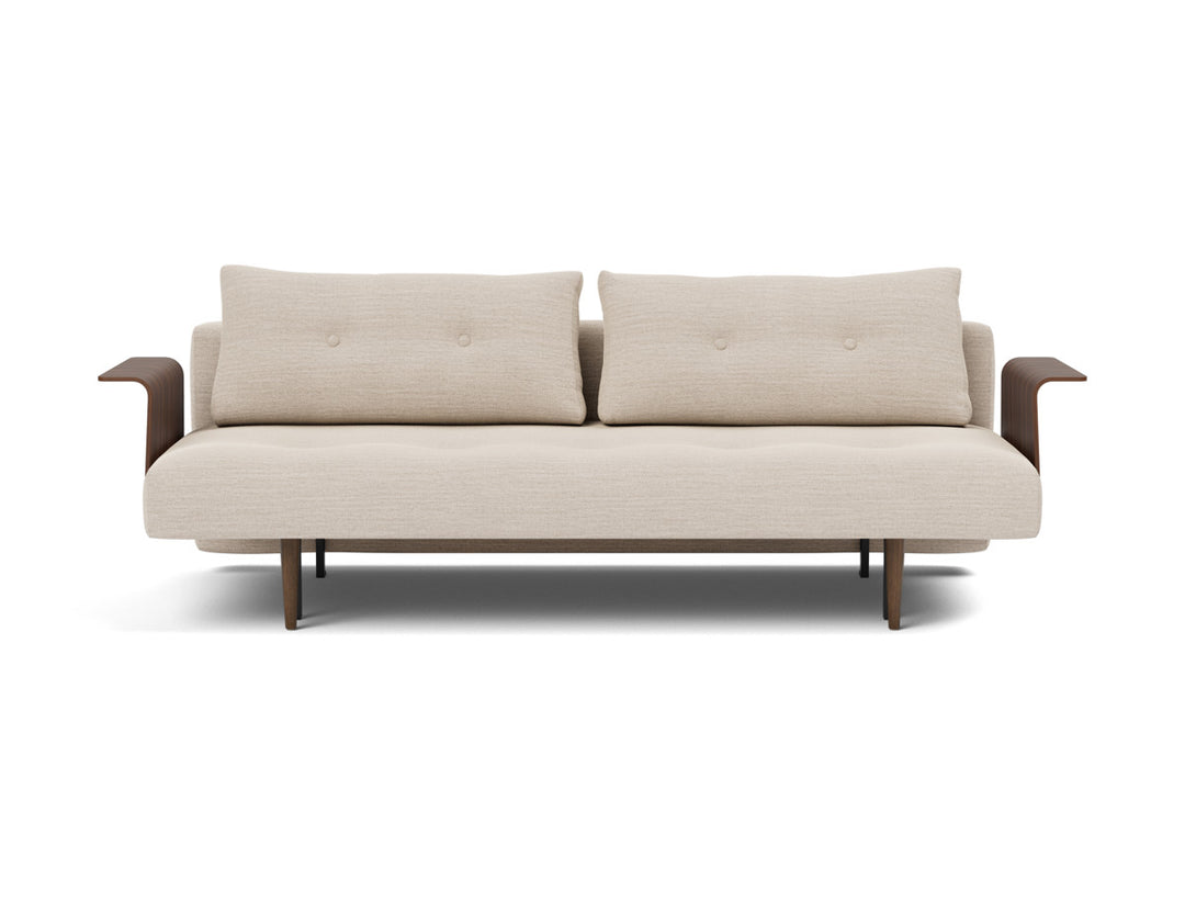 Canapea extensibila cu brate Recast Dark Styletto 140x200 cm, tesatura la alegere #material_612-blida-sand-grey