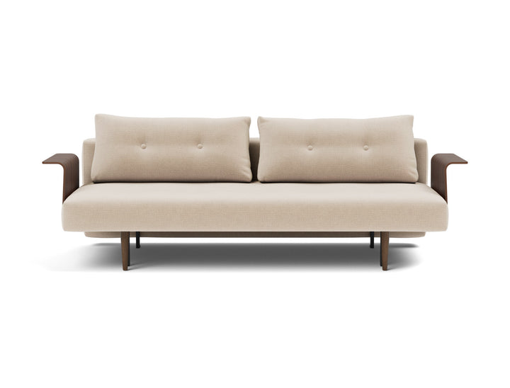 Canapea extensibila cu brate Recast Dark Styletto 140x200 cm, tesatura la alegere #material_410-esina-almond