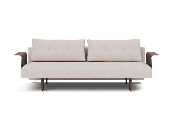 Canapea extensibila cu brate Recast Dark Styletto 140x200 cm, tesatura la alegere #material_300-weda-sand
