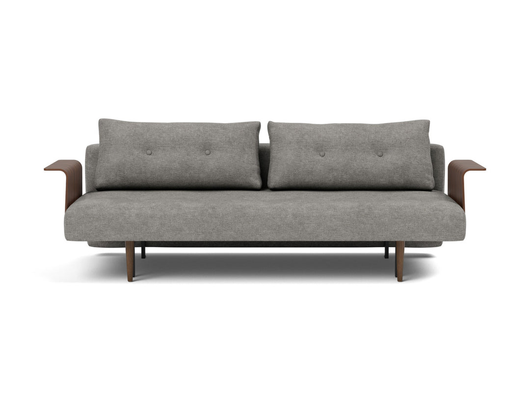 Canapea extensibila cu brate Recast Dark Styletto 140x200 cm, tesatura la alegere #material_282-avella-warm-grey