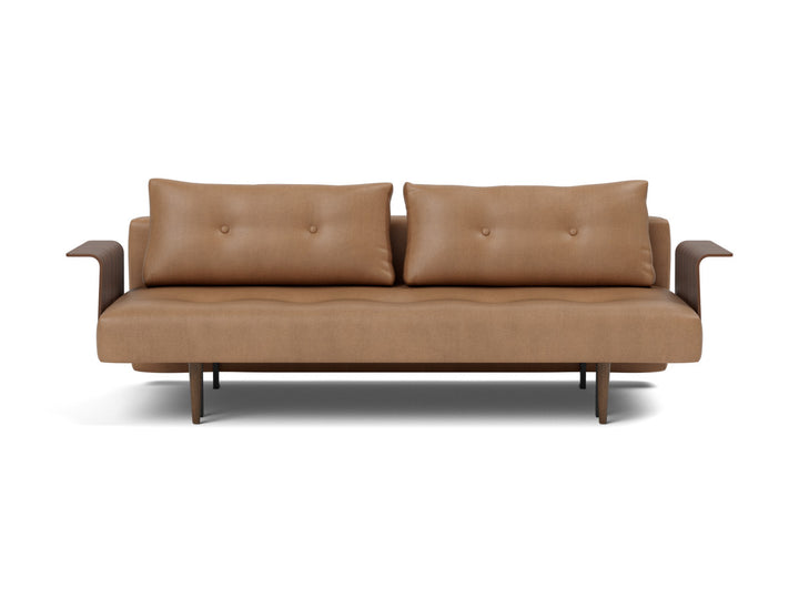 Canapea extensibila cu brate Recast Dark Styletto 140x200 cm, tesatura la alegere #material_551-faunal-brown
