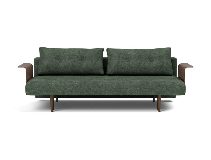 Canapea extensibila cu brate Recast Dark Styletto 140x200 cm, tesatura la alegere #material_281-avella-pine-green