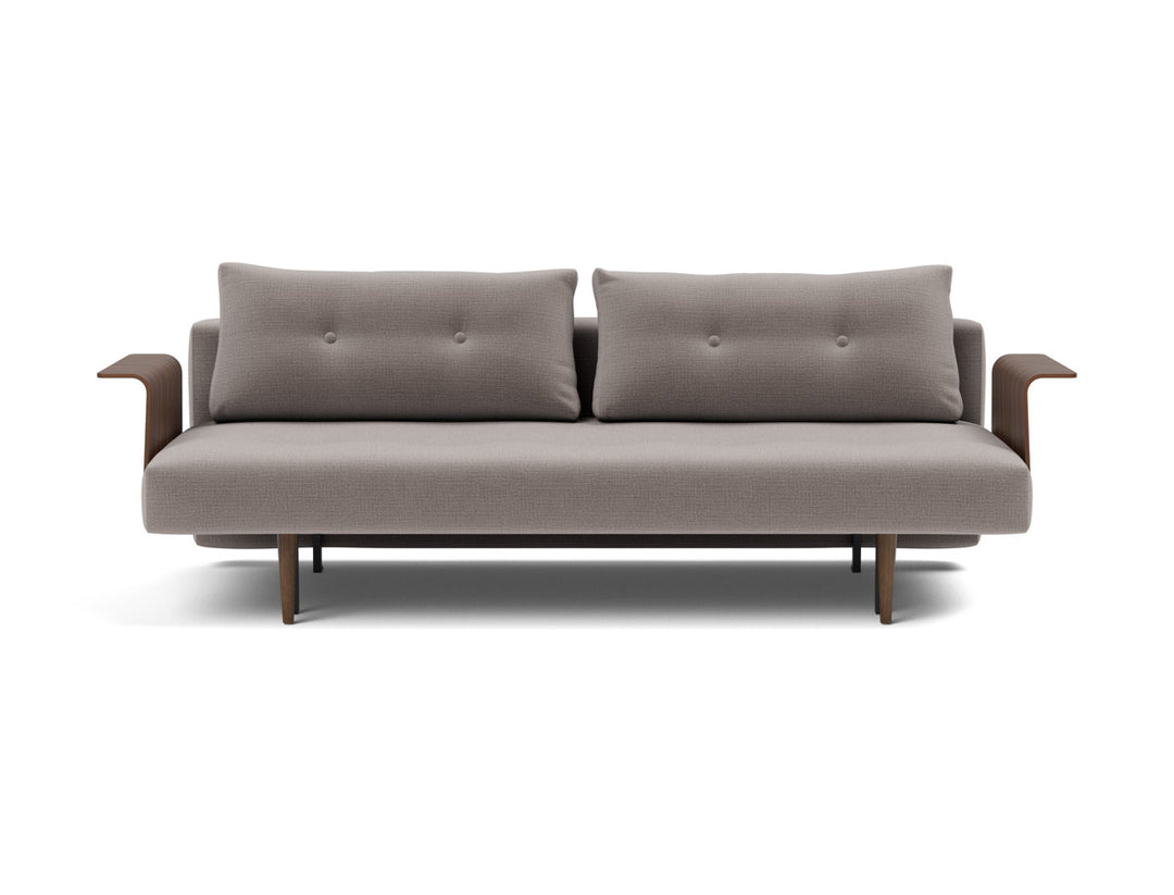 Canapea extensibila cu brate Recast Dark Styletto 140x200 cm, tesatura la alegere #material_418-esina-truffle
