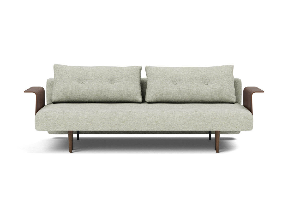 Canapea extensibila cu brate Recast Dark Styletto 140x200 cm, tesatura la alegere
