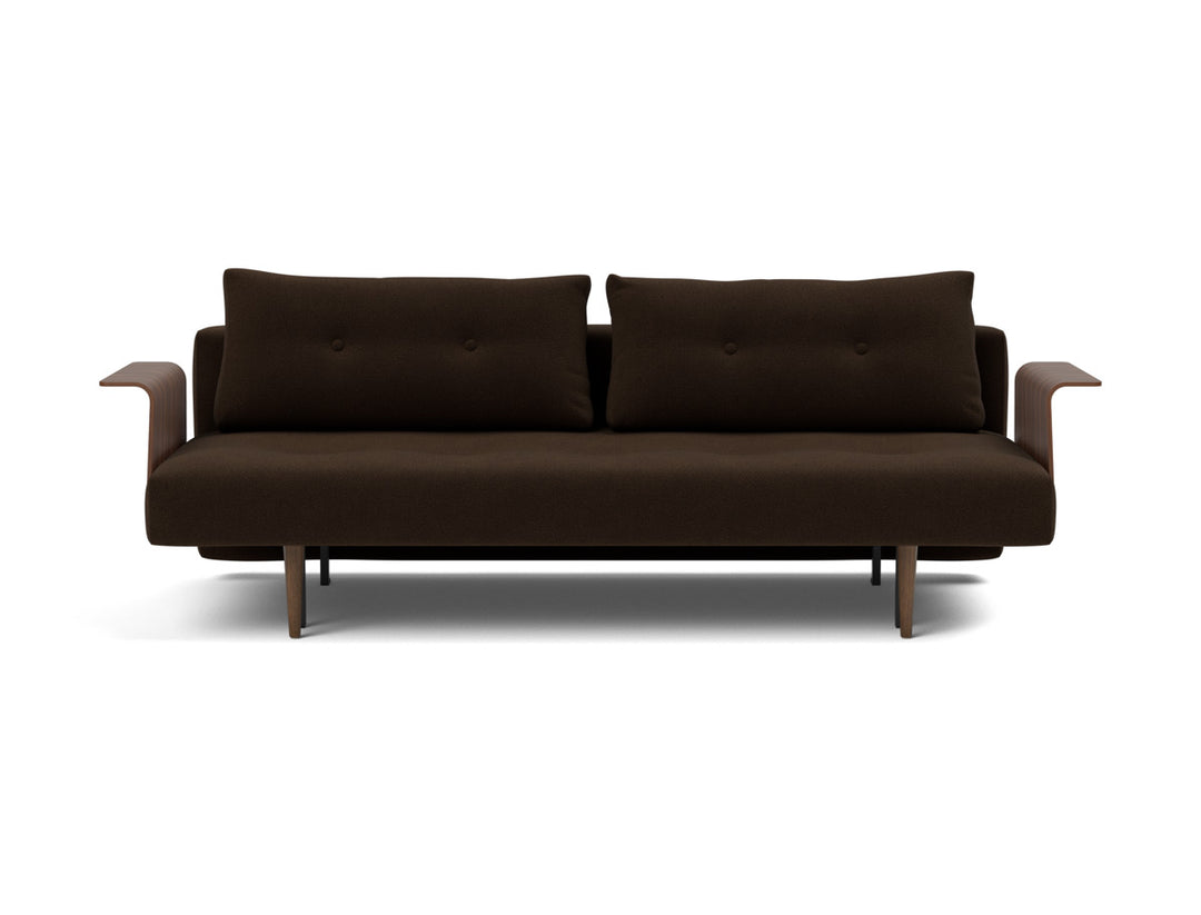 Canapea extensibila cu brate Recast Dark Styletto 140x200 cm, tesatura la alegere #material_358-taura-chocco