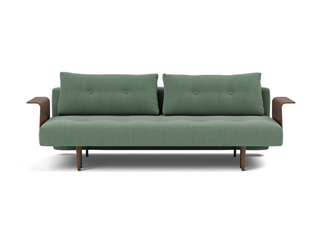 Canapea extensibila cu brate Recast Dark Styletto 140x200 cm, tesatura la alegere #material_518-elegance-green