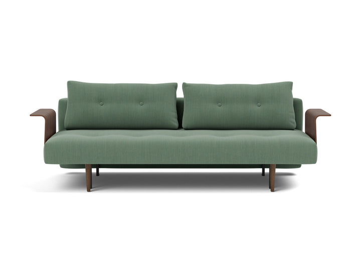 Canapea extensibila cu brate Recast Dark Styletto 140x200 cm, tesatura la alegere #material_518-elegance-green