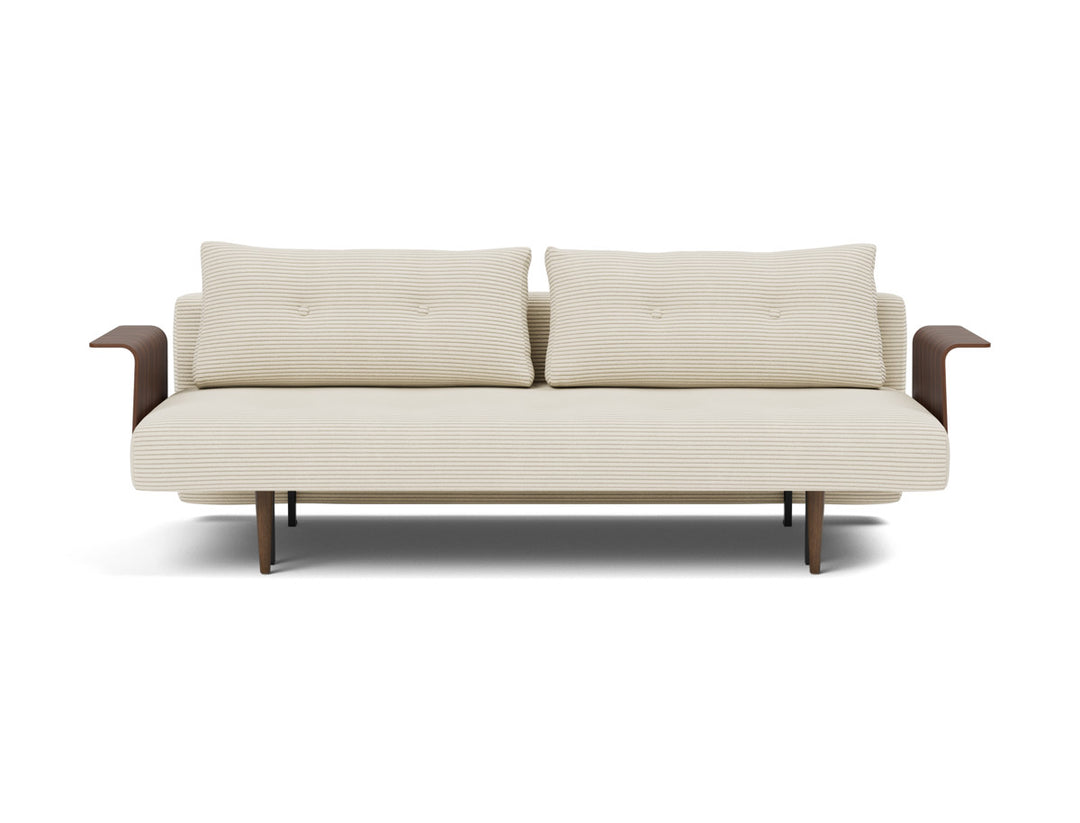Canapea extensibila cu brate Recast Dark Styletto 140x200 cm, tesatura la alegere #material_594-corduroy-ivory