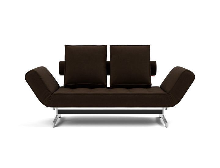Canapea extensibila Ghia Chrome 80x210 cm, tesatura la alegere #material_358-taura-chocco