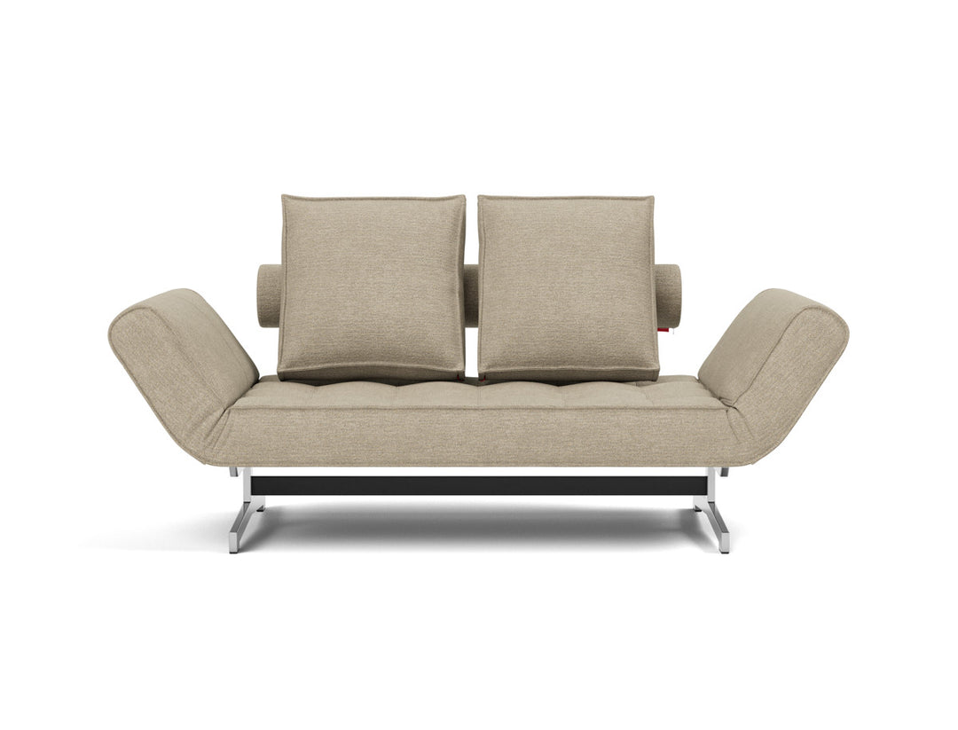 Canapea extensibila Ghia Chrome 80x210 cm, tesatura la alegere #material_356-taura-sand