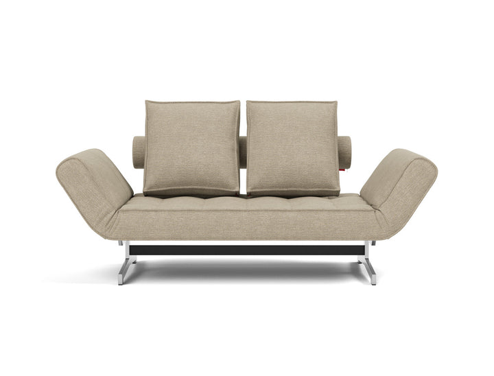 Canapea extensibila Ghia Chrome 80x210 cm, tesatura la alegere #material_356-taura-sand