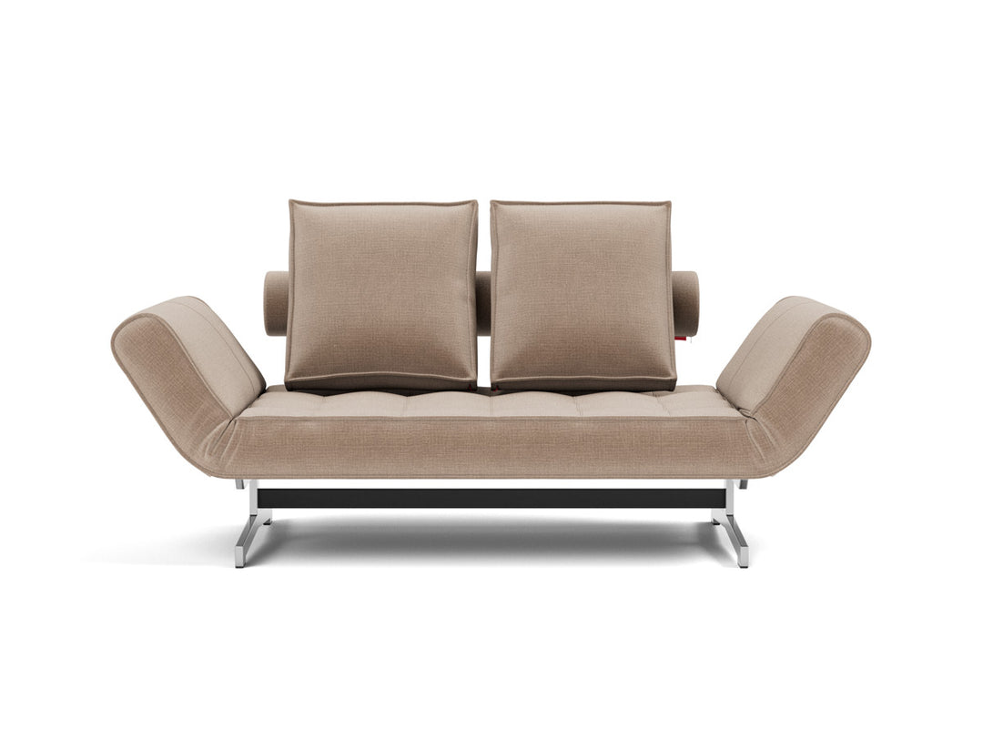 Canapea extensibila Ghia Chrome 80x210 cm, tesatura la alegere #material_417-esina-mocha