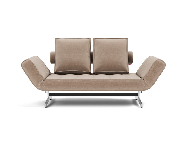 Canapea extensibila Ghia Chrome 80x210 cm, tesatura la alegere #material_417-esina-mocha