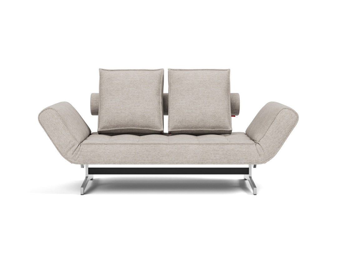Canapea extensibila Ghia Chrome 80x210 cm, tesatura la alegere #material_471-yuveno-sand
