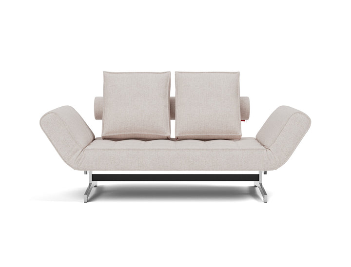 Canapea extensibila Ghia Chrome 80x210 cm, tesatura la alegere #material_300-weda-sand