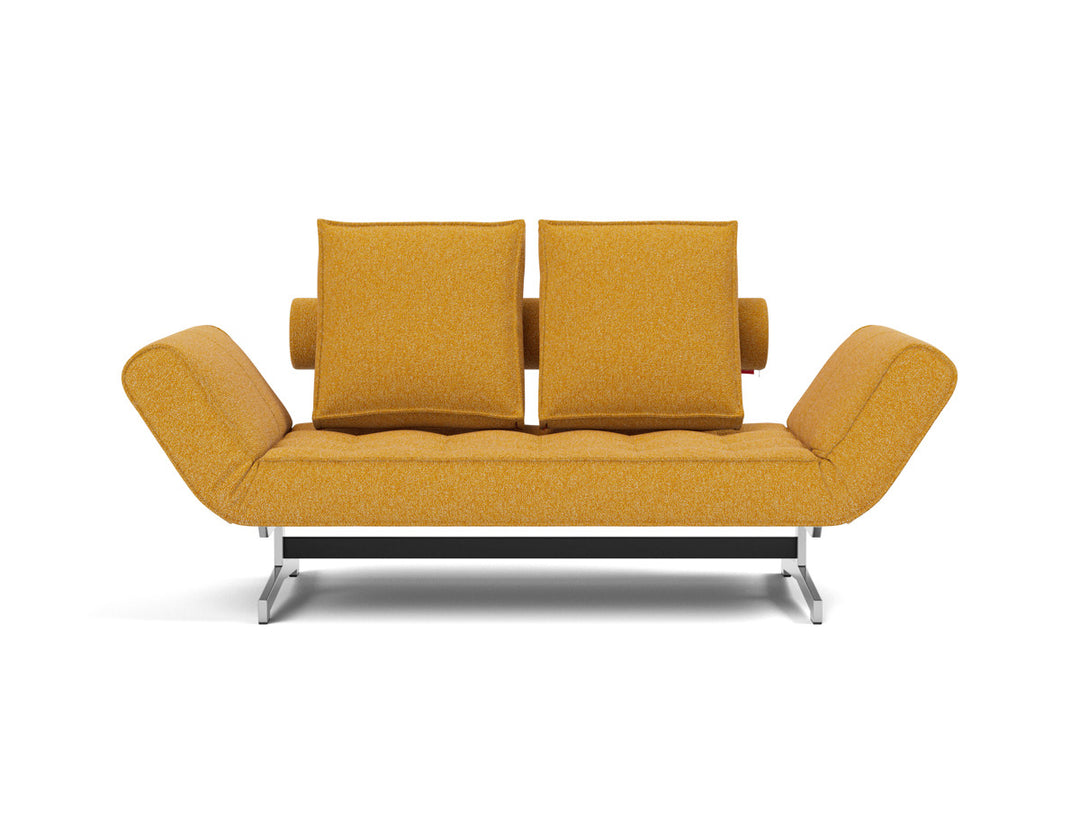 Canapea extensibila Ghia Chrome 80x210 cm, tesatura la alegere #material_536-boucl-ochre