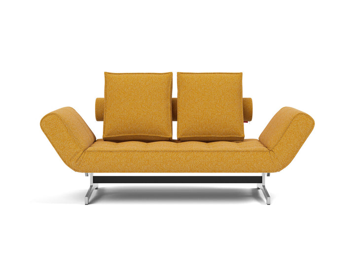 Canapea extensibila Ghia Chrome 80x210 cm, tesatura la alegere #material_536-boucl-ochre