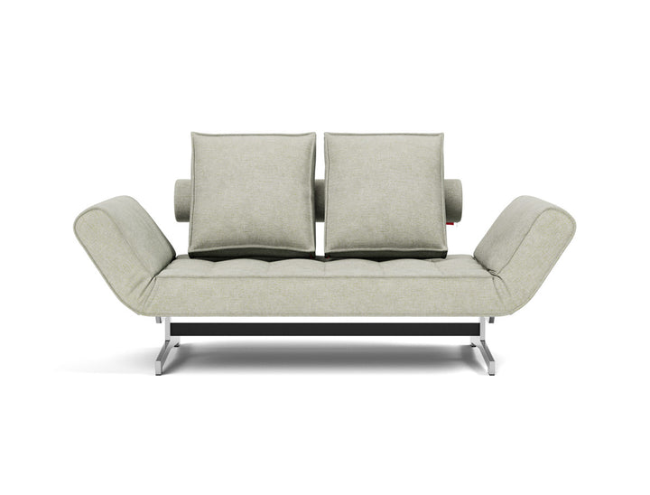 Canapea extensibila Ghia Chrome 80x210 cm, tesatura la alegere #material_280-avella-sand