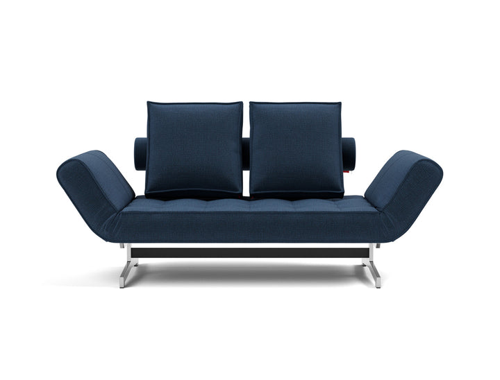 Canapea extensibila Ghia Chrome 80x210 cm, tesatura la alegere #material_414-esina-indigo-blue