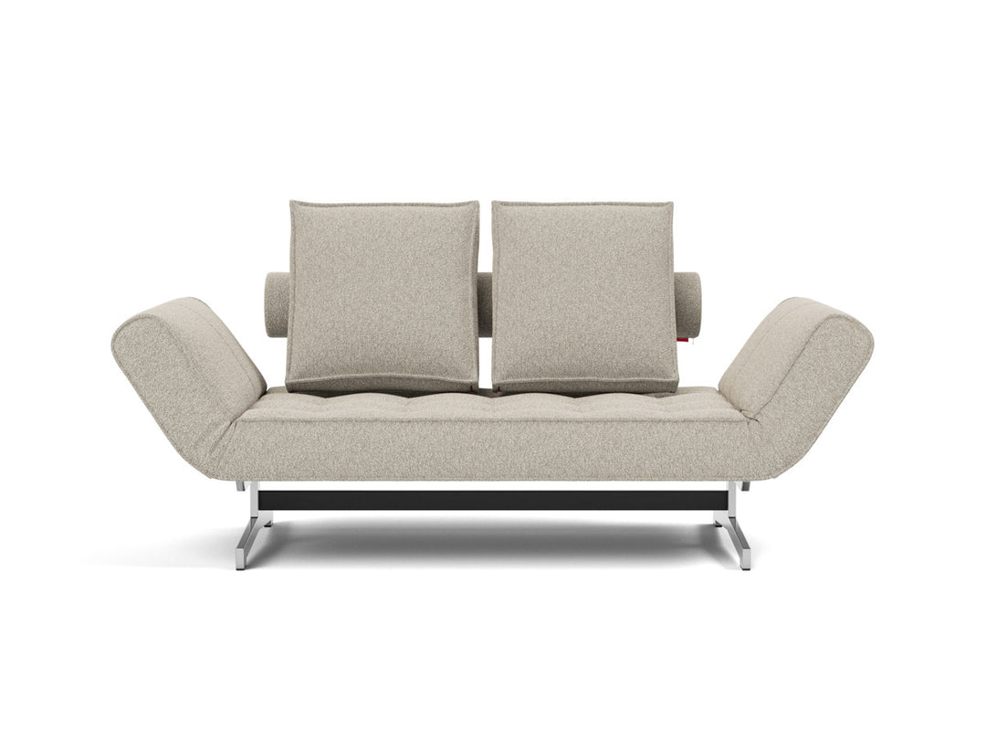 Canapea extensibila Ghia Chrome 80x210 cm, tesatura la alegere #material_539-boucl-beige