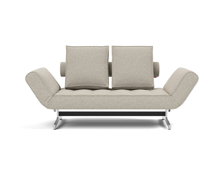 Canapea extensibila Ghia Chrome 80x210 cm, tesatura la alegere #material_539-boucl-beige