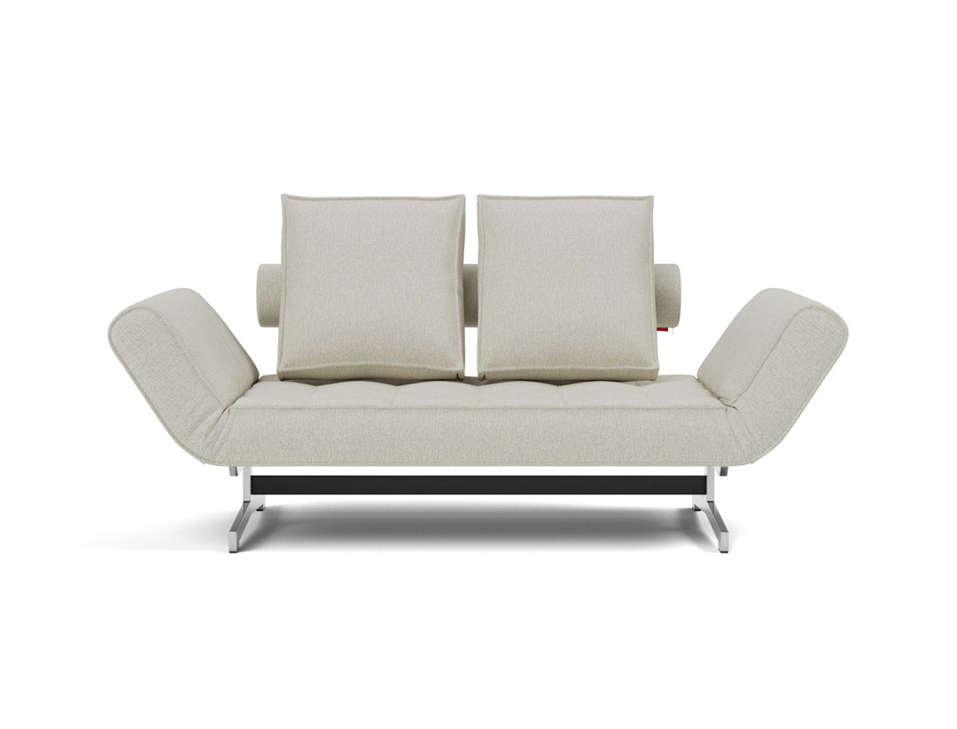 Canapea extensibila Ghia Chrome 80x210 cm, tesatura la alegere #material_527-mixed-dance-natural