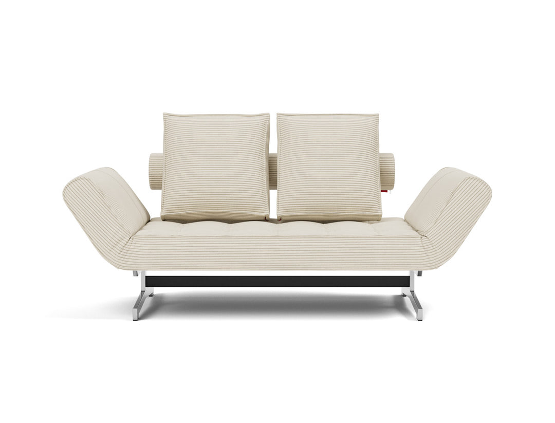 Canapea extensibila Ghia Chrome 80x210 cm, tesatura la alegere #material_594-corduroy-ivory