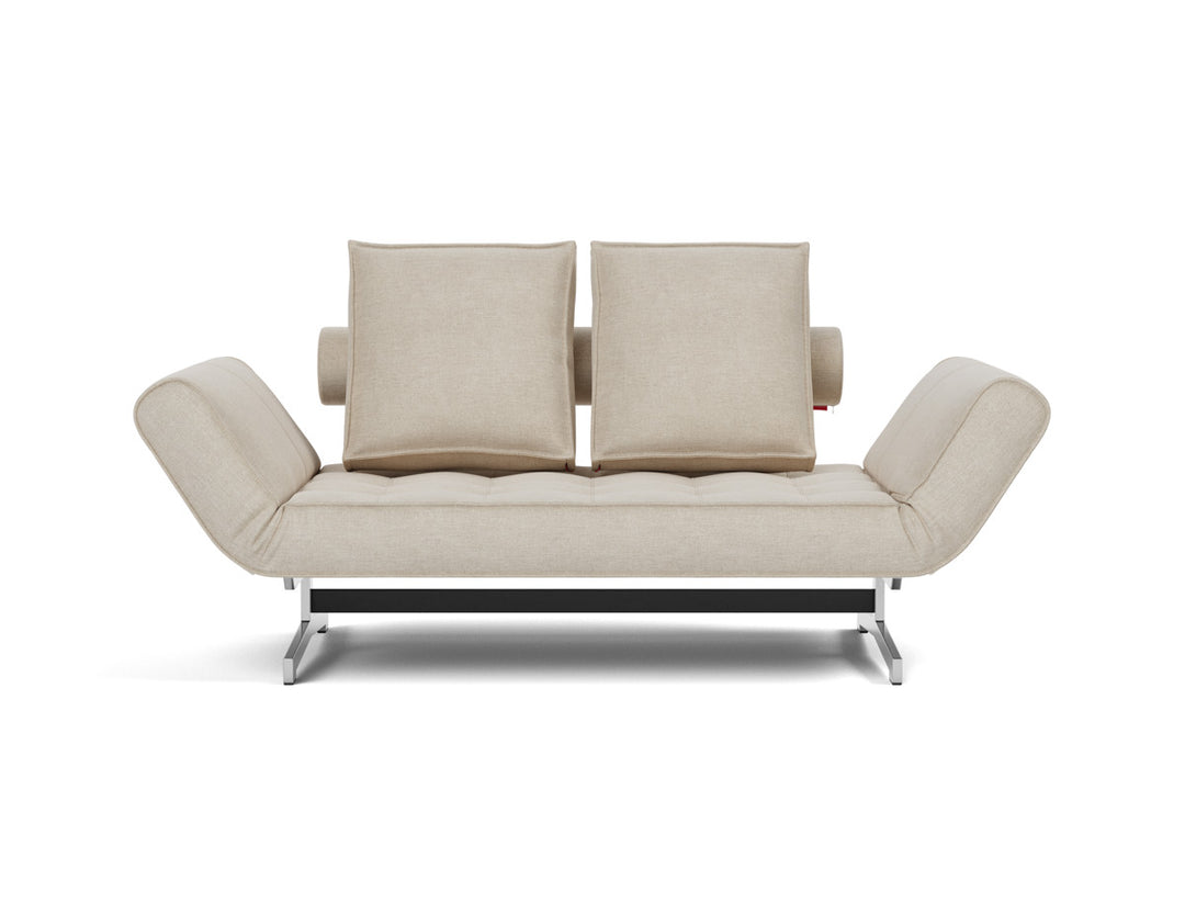 Canapea extensibila Ghia Chrome 80x210 cm, tesatura la alegere #material_586-phobos-latte