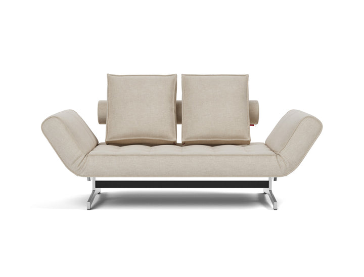 Canapea extensibila Ghia Chrome 80x210 cm, tesatura la alegere #material_586-phobos-latte
