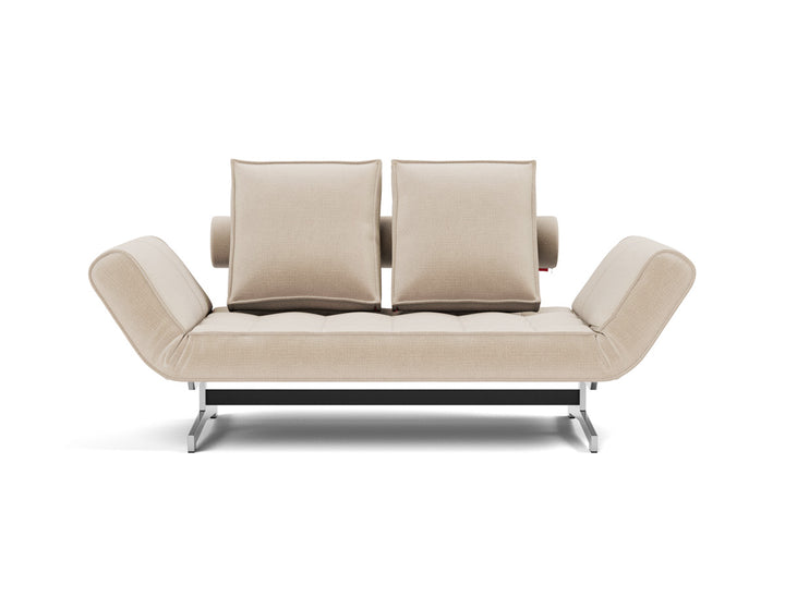 Canapea extensibila Ghia Chrome 80x210 cm, tesatura la alegere #material_410-esina-almond
