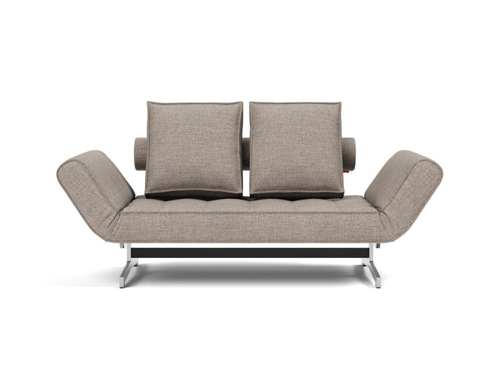Canapea extensibila Ghia Chrome 80x210 cm, tesatura la alegere #material_472-yuveno-warm-grey