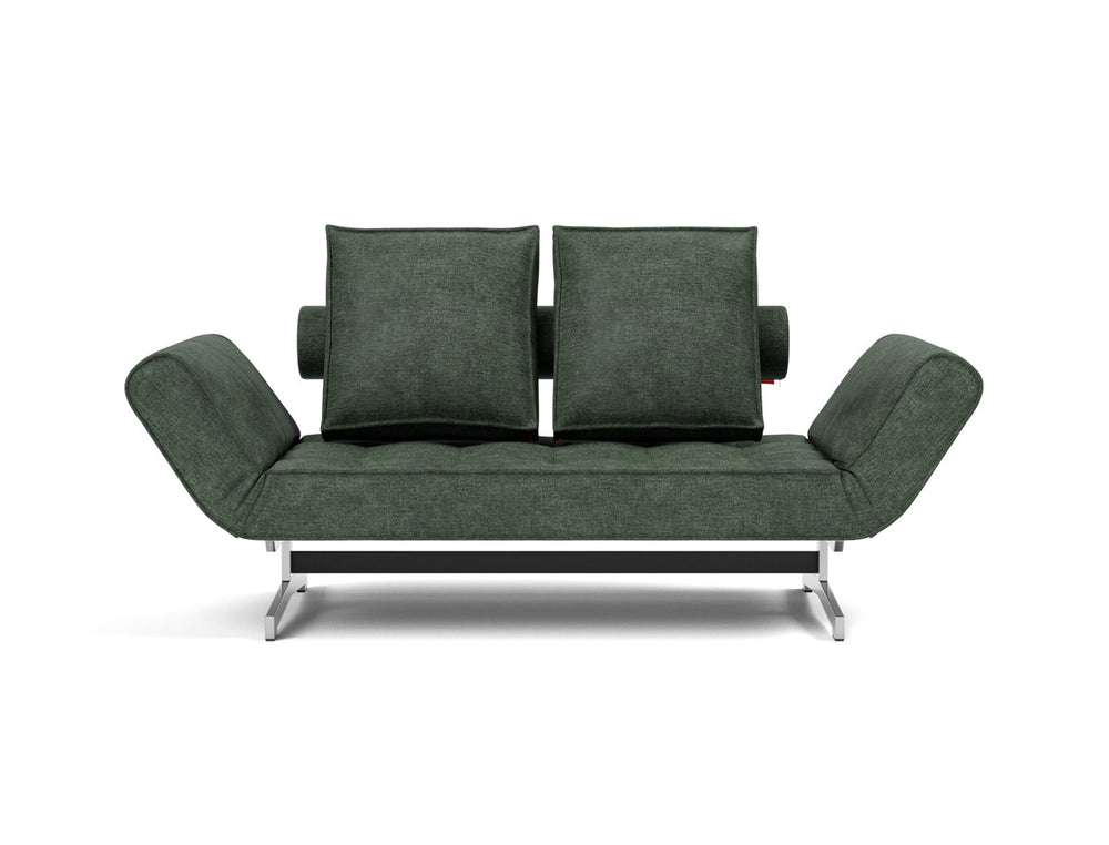 Canapea extensibila Ghia Chrome 80x210 cm, tesatura la alegere #material_281-avella-pine-green