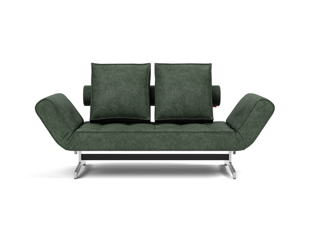 Canapea extensibila Ghia Chrome 80x210 cm, tesatura la alegere #material_281-avella-pine-green